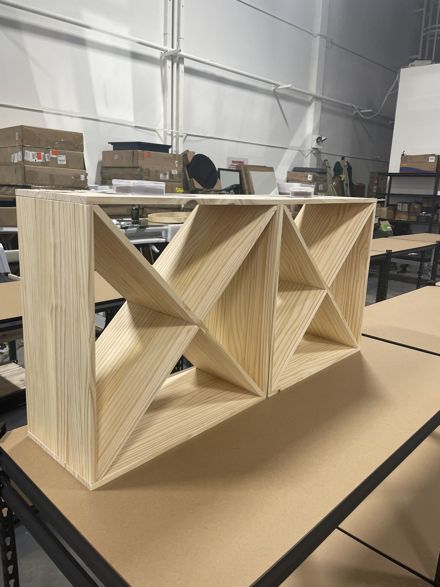 2 FOR $80 Assembled New 24 Bottle Wine Rack Holder Compact Cellar Cube Bar Storage Kitchen Decor Woo