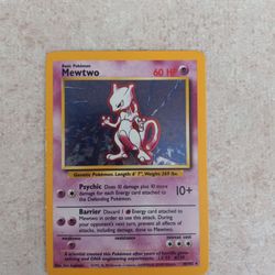 Holographic Base Set  1995 Mewtwo Pokemon Cards 