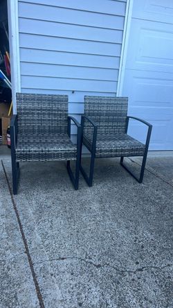 Outdoor Wicker Patio Chairs Set of 2