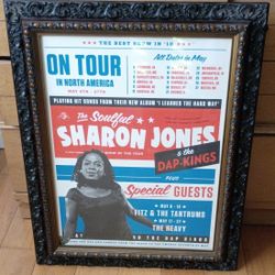 Custom Framed Sharon Jones And The Dap Kings Gig Poster