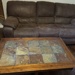 Sofa Set With Coffee Table And Two End Tables. One Not pictured. 