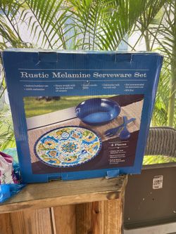 Rustic Melamine Serverware Set