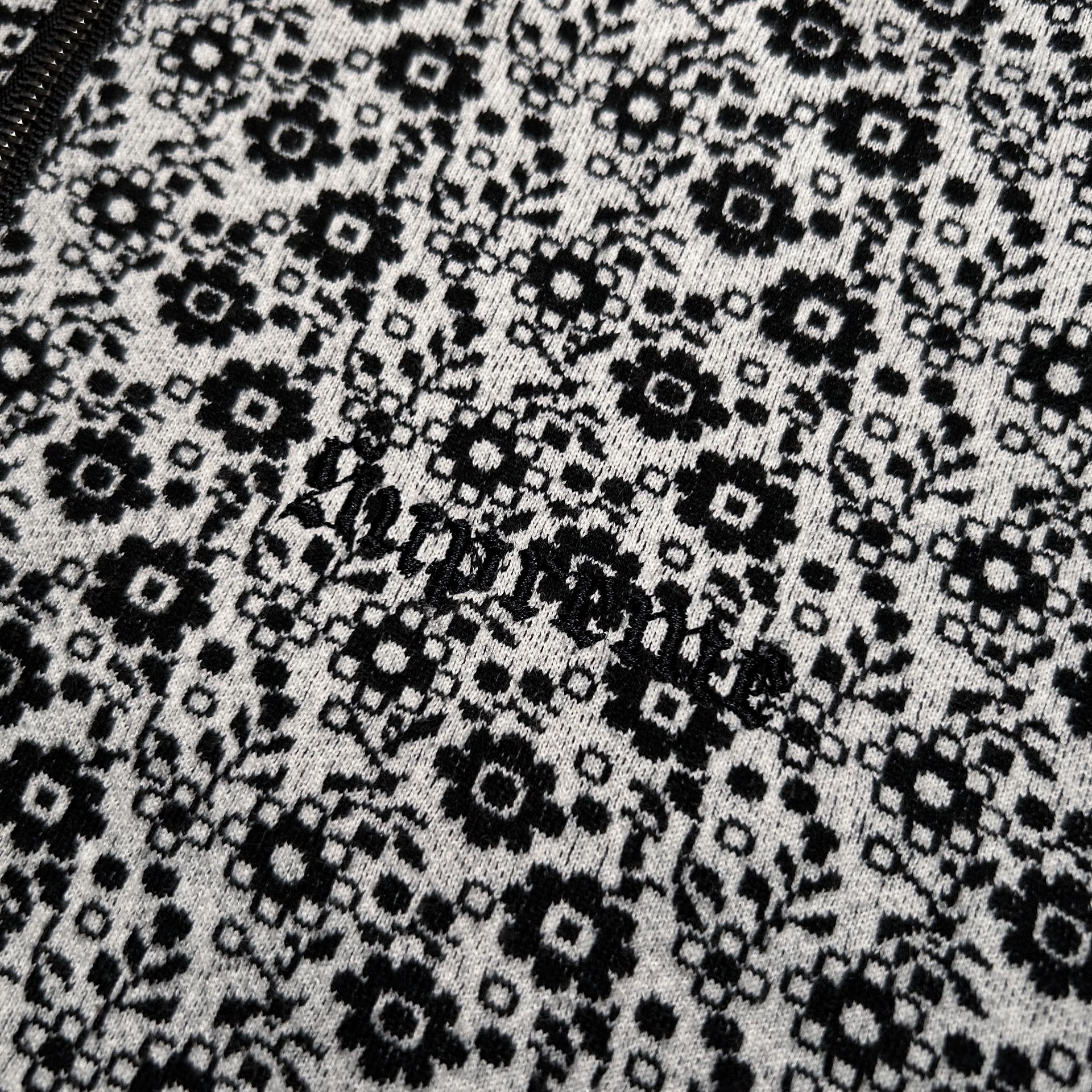 Supreme Floral Jacquard Zip Polo (White) [M]