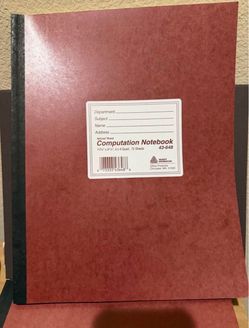 NEW National Computation Notebook 43-648 - Quad Ruled
