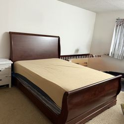 Queen Bed With Head Board Without Mattress- Moving Out Sale
