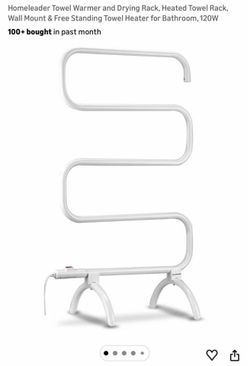 Homeleader Towel Warmer and Drying Rack, Heated Towel Rack, Wall Mount & Free Standing Towel Heater