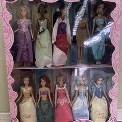 RARE AND NEW - 2012 Disney Princess 10 Dolls Classic Film Collection (Disney Store Exclusive) 