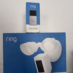 Ring Camera ( Battery) And Floodlight Bundle 