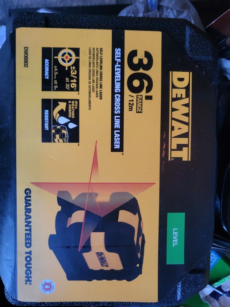 Self leveling cross line laser dewalt