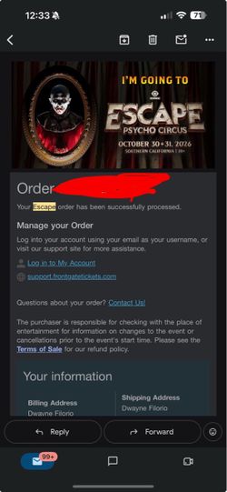 2 day escape ticket