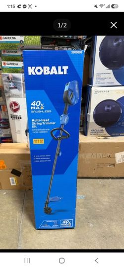 Kobalt 40V Max Brushless Multi-Head String Trimmer Kit includes battery and charge