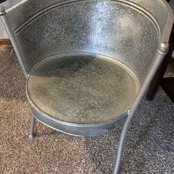Antique Tin Pub Chair