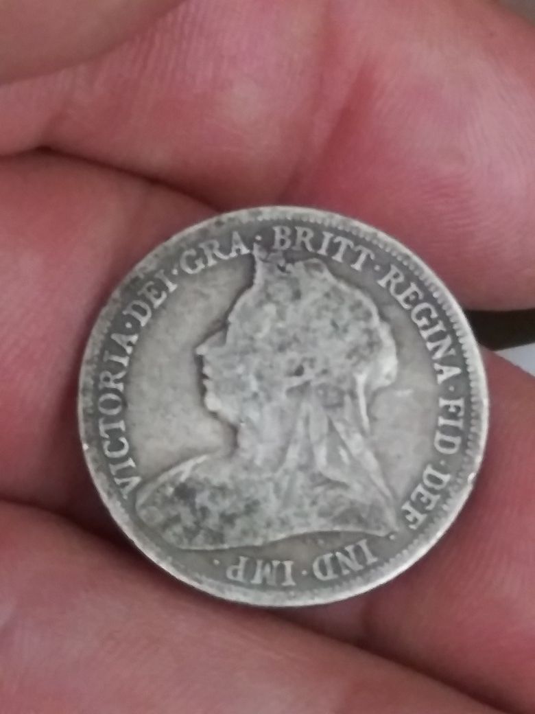 Antique SILVER one shilling 1900