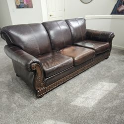 Free Full Grain Leather Sofa.