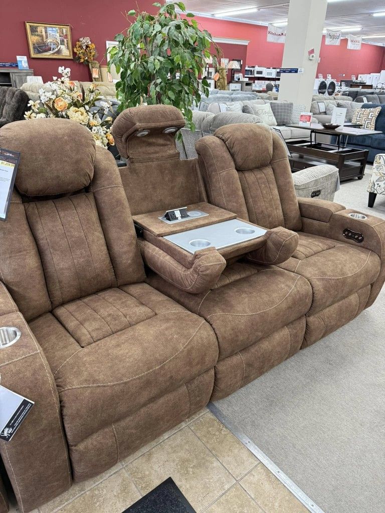 Theater Power Reclining Sofa, Power Reclining Loveseat, Power Recliner Ask For Payment Plan