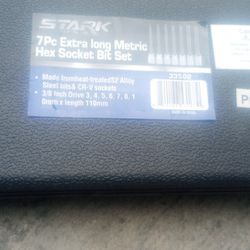 7 PC Extra Long Metric  Hex Socket But Set