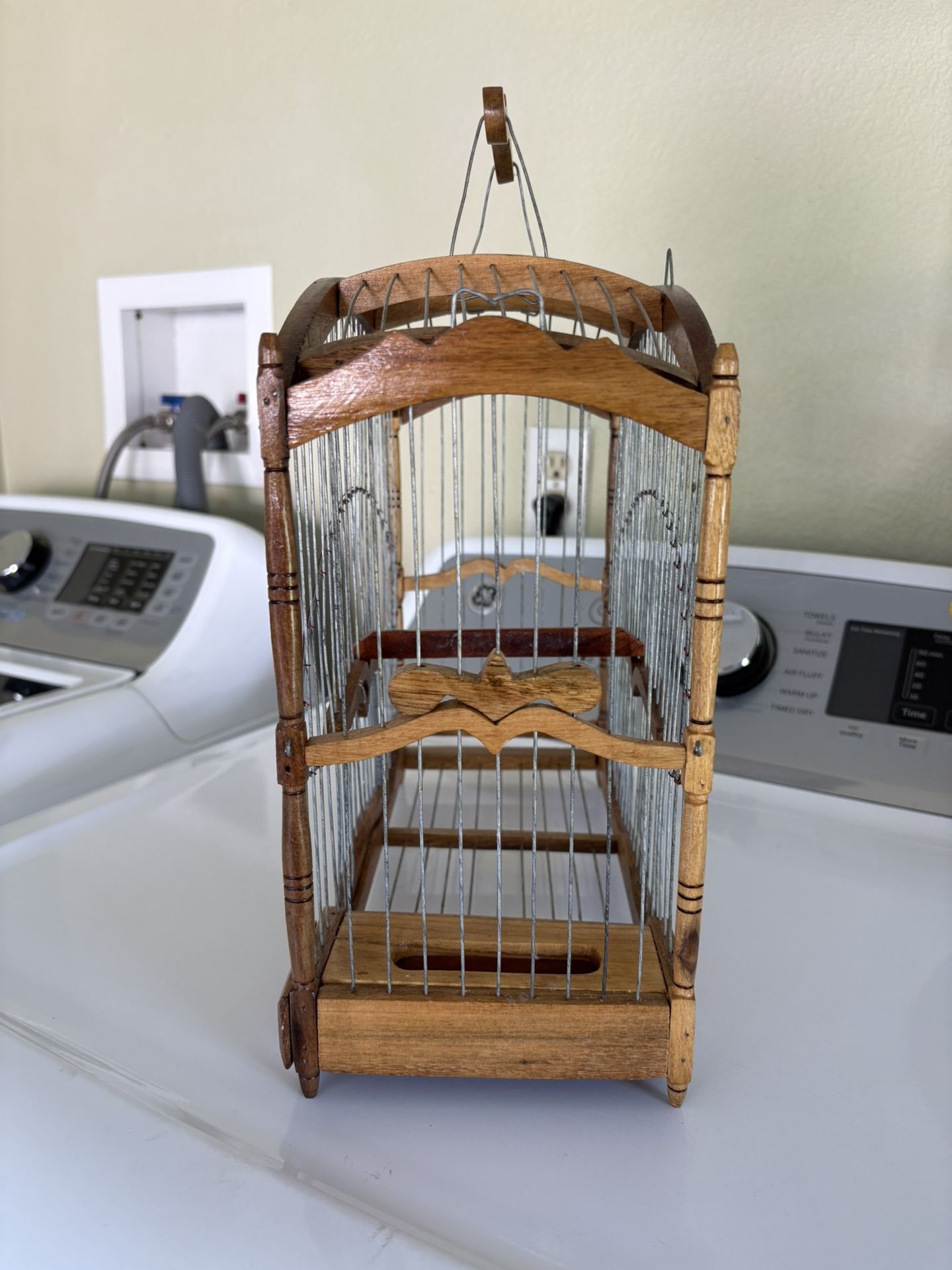 wooden bird cage