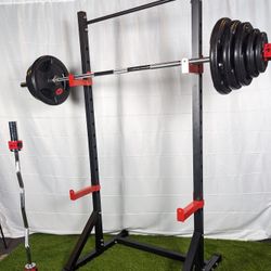 Squat Rack , Adjustable Bench , Weight Bench , Olympic Barbell , Rubber Weights Gym Equipment 