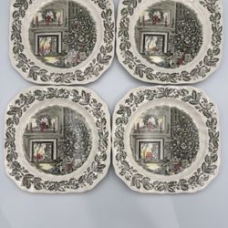 Johnson Brothers Merry Christmas Plates – Set of 4 (Made in England)