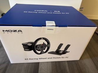 Moza Racing R3 Racing Wheel and Pedals (PC) + CAMMOO High Compatible Racing Wheel Stand