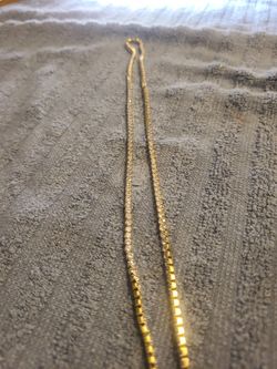 14k Gold Plated 18 Inch Tennis Chain 
