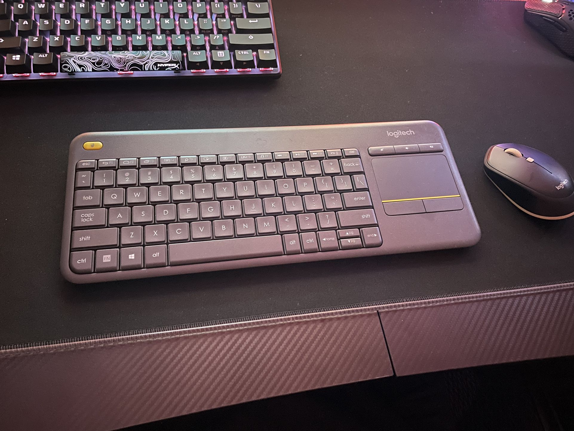 Logitech Wireless Keyboard W/ trackpad And Bluetooth Mouse