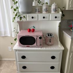 Cute Pink Microwave & Toaster