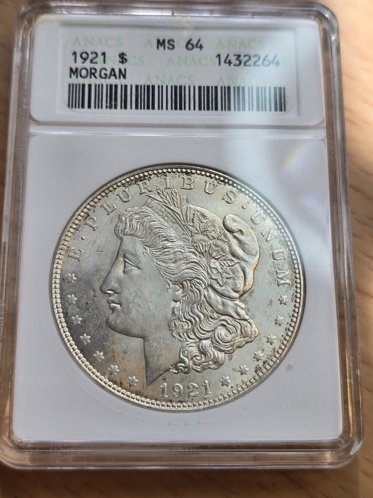 1921 Morgan Silver Dollar Anacs Soap Box Holder