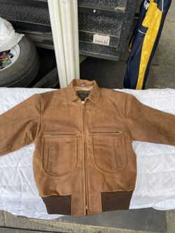 SPORTY'S PILOT SHOP CLASSIC A-2 BROWN LEATHER BOMBER JACKET