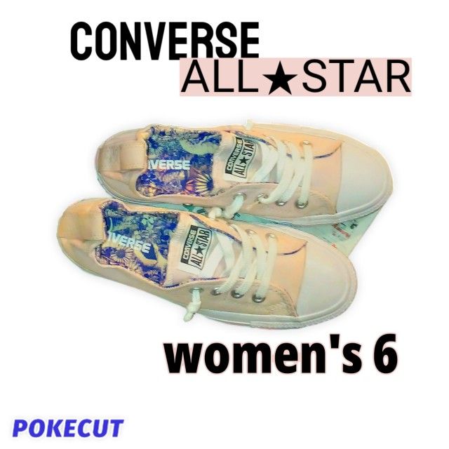 Converse ALL★STAR Rose Pink Floral Shoreline Lows Size 6 (women's)