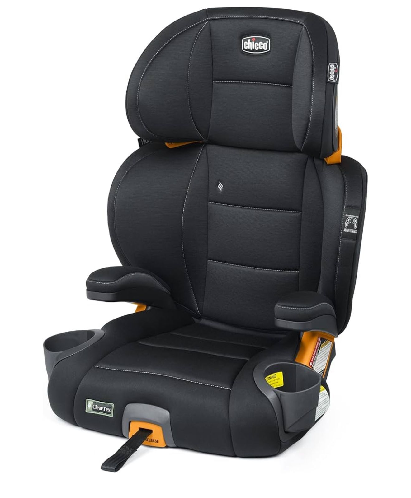 Chicco KidFit ClearTex Plus 2-in-1 Belt-Positioning Booster Car Seat, Backless and High Back Booster Seat, for Children Aged 4 Years and up and 40-100