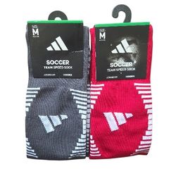 2 Pairs Men's Medium Adidas Soccer Team Speed Team Socks