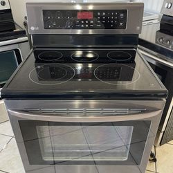 LG Black Stainless Steel Electric Stove 