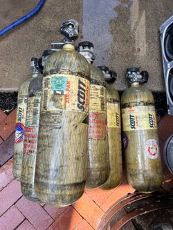 SCOTT Air-Pak Air 4500 psi Tanks for Sports 45mins Air Soft Scuba Fishing or Fire practice Testing