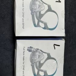Full face mask for CPAP and BIPAP Lot Of 2 Size M + L