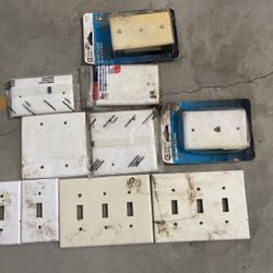 Electrical wall cover plates three gang