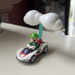 Luigi in P-Wing + Cloud Glider Mario Kart Hot Wheels Diecast Car Loose
