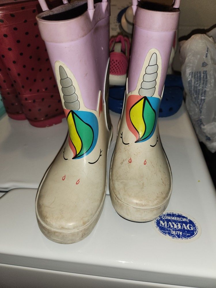 Girls Size 10 Rain Boots