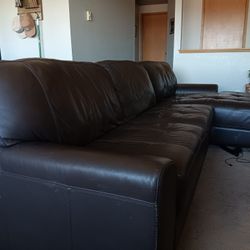 Free Real Leather Sectional Couch