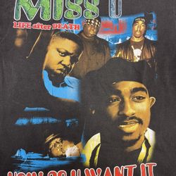 2Pac & The Notorious BIG Modern Boot AOP Shirt - Size Large