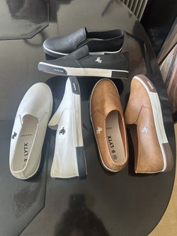 Men’s  Fashion 9-LYTX Shoes Size 9.5 3pair $45 Each  Brand New In The Box If Interesting Contact Roy smith 