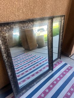 Set of 2 Black Mosqic Mirrors