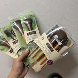 EcoTools Makeup Brush Sets Stater Set Precision Blush Eyebrow Buffing NIB