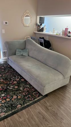 LIGHT BLUE UNIQUE COUCH!