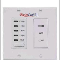 Two-Speed Control Switch & 8-Hour Countdown Timer with a 2-Gang Wall Plate. This comprehensive package includes:

-Two-Speed Control Switch (Model 568