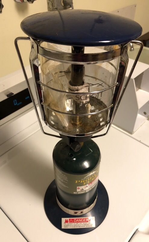Schott Suprax propane lantern (no propane comes with it). Extra mantles too.
