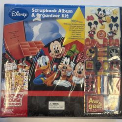 New Disney Mickey & Friends Scrapbook & Organizer Kit 