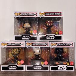 Funko Pop! Deluxe Star Wars - Red Saber Series: Volume 1 (Complete Set)