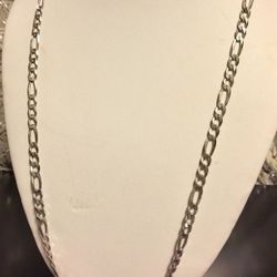 Neckless Figaro Link Silver 925, 22” $80.00