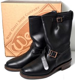 Wesco Stock Boss 7400 Engineer Boots Black Leather Men’s Size 10 E Vibram USA